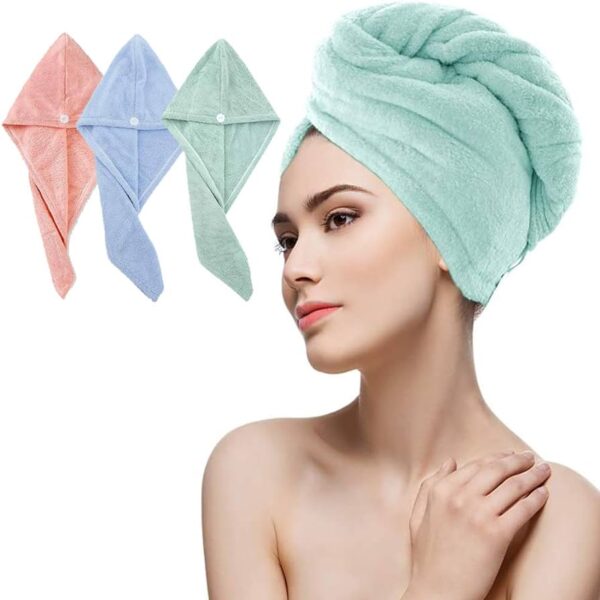 Microfiber Hair Drying Wrap Towel (Colour Assorted)