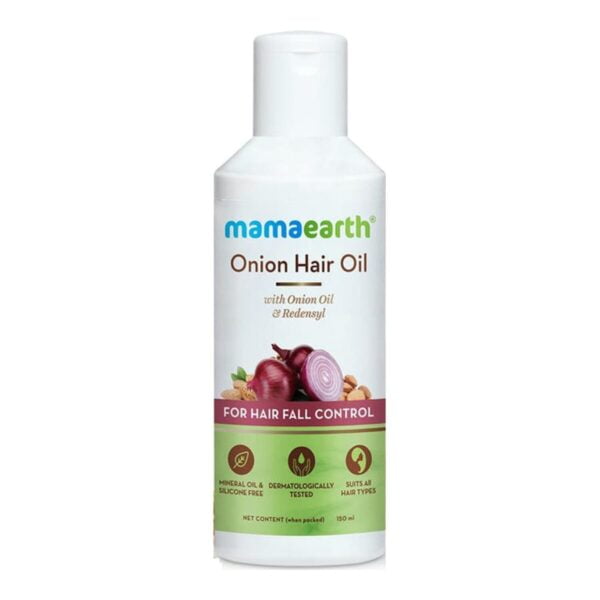 Mamaearth Onion Hair Oil For Hair Fall Control With Redensyl-150ml